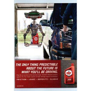 2007 Valvoline Max Life Motor Oil Robot Vintage Print Ad Predict Future Wall Art